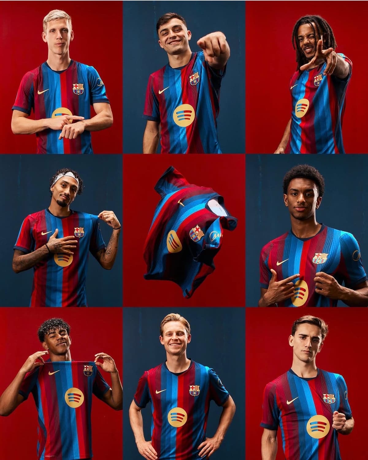 Bannière FC Barcelone — maillot 2026/2027 dans l'ambiance du stade
