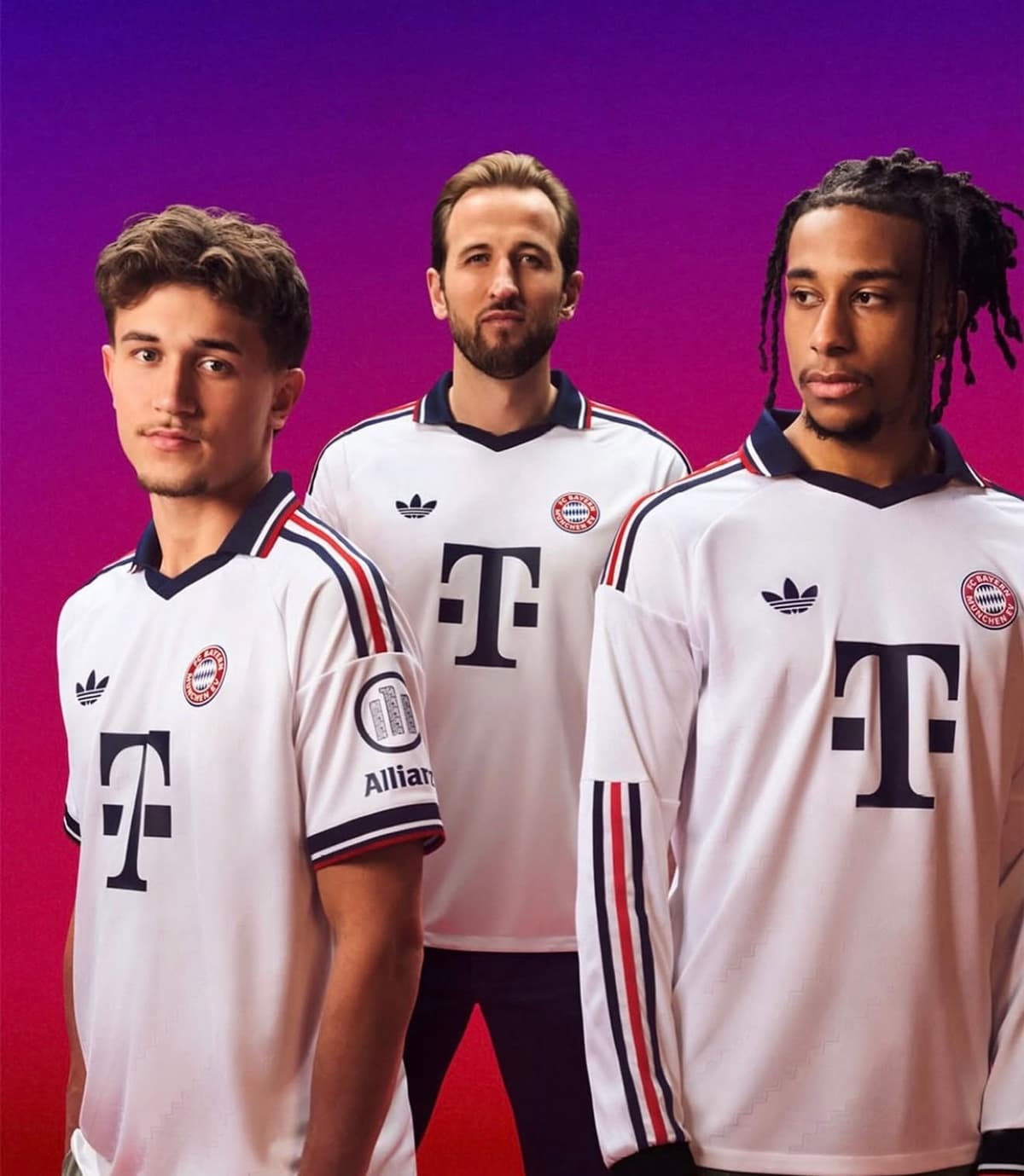 Bannière Bayern Munich — maillot 2026/2027 dans l'ambiance du stade