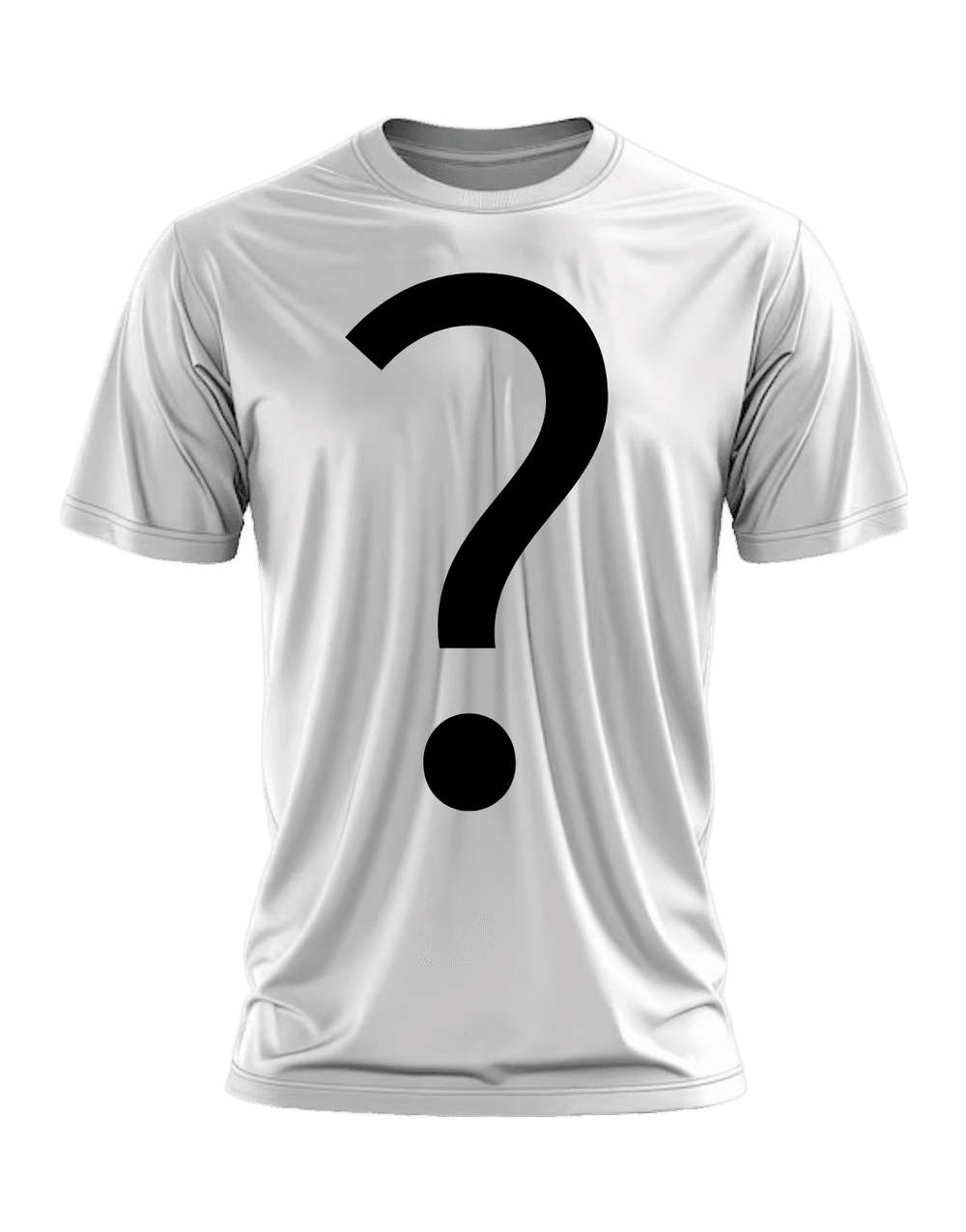 Maillot blanc marqué d'un point d'interrogation, à personnaliser